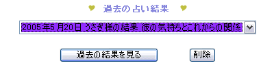 過去の占いの結果